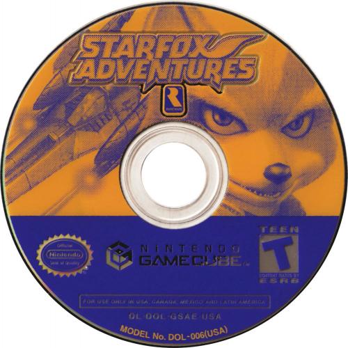Star Fox Adventures (Europe) (En,Fr,De,Es,It) (v1.01) Disc Scan - Click for full size image